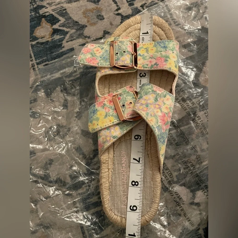 Manebi x Love Shack Fancy Nordic Sandals Rainbow Skies size 37
